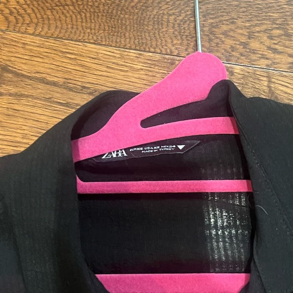 Black Zara tie shirt size xs - Picture 2 of 2
